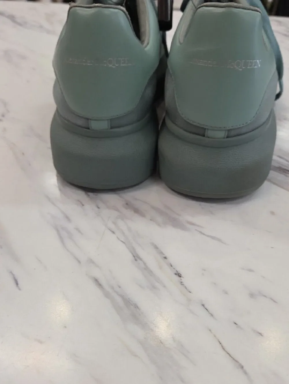 Alexander McQueen Mint Green Oversized Sneakers